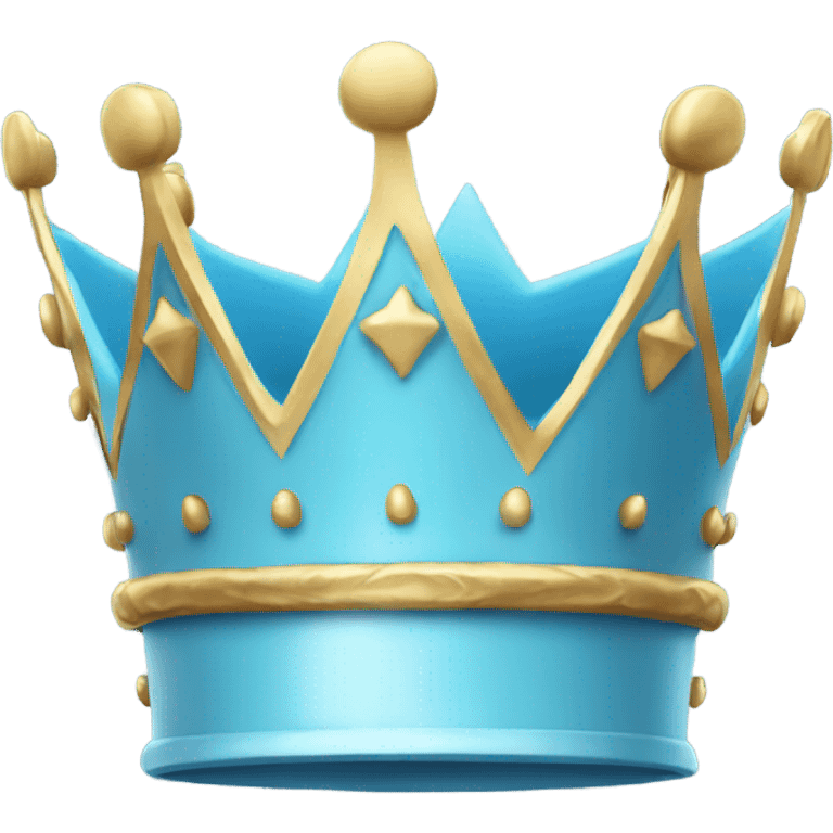 light blue crown  emoji