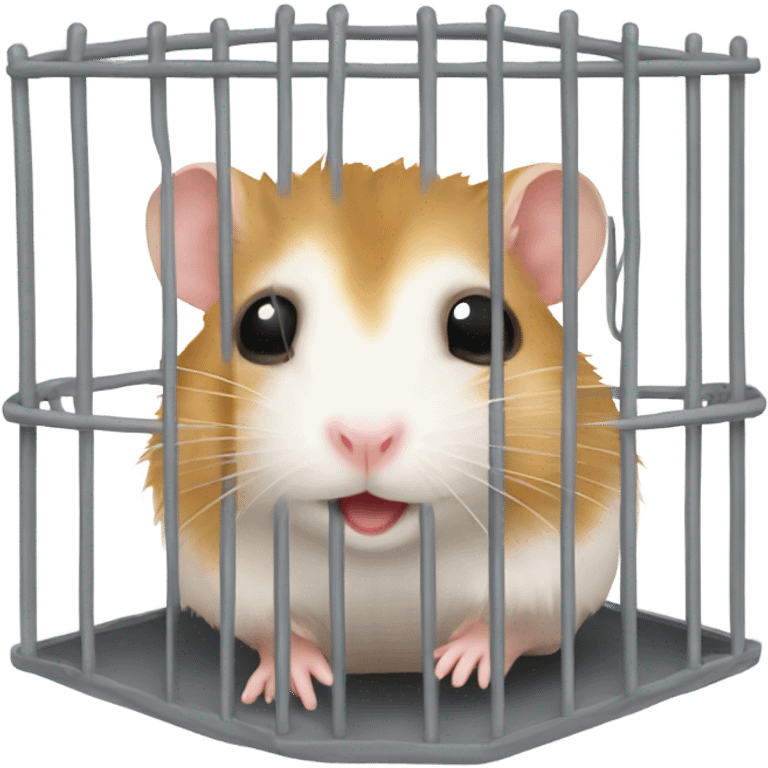 Hamster in cage  emoji