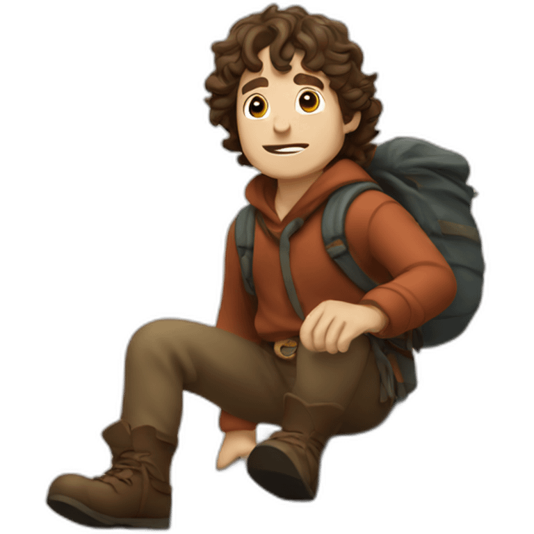 frodo climbing the mountain emoji