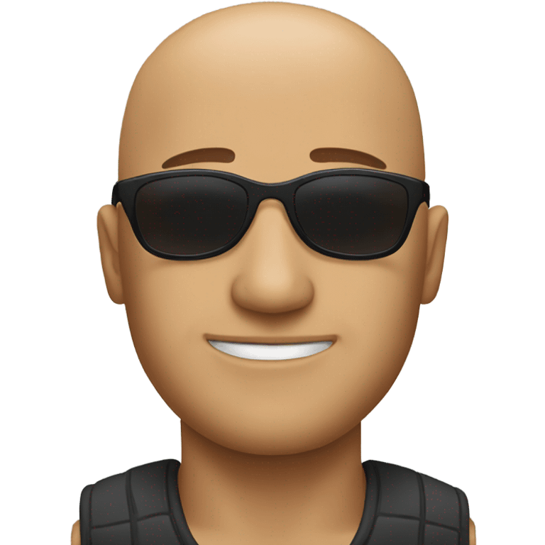 bald man with sunglasses emoji