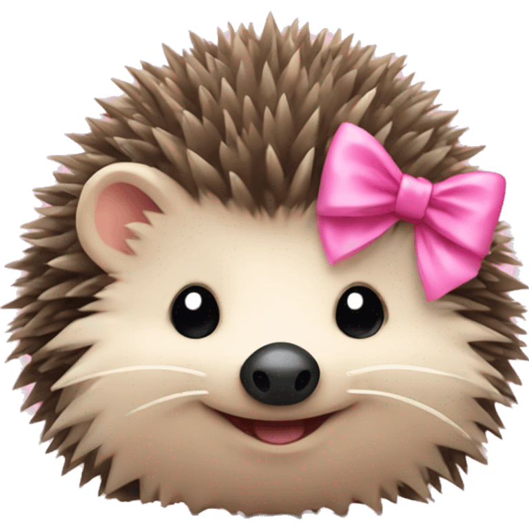 hedgehog with a pink bow emoji