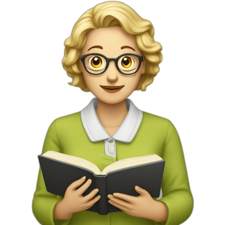 Frau mit buch emoji