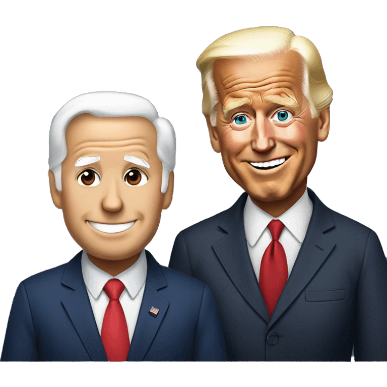 Donald Trump and Joe Biden emoji