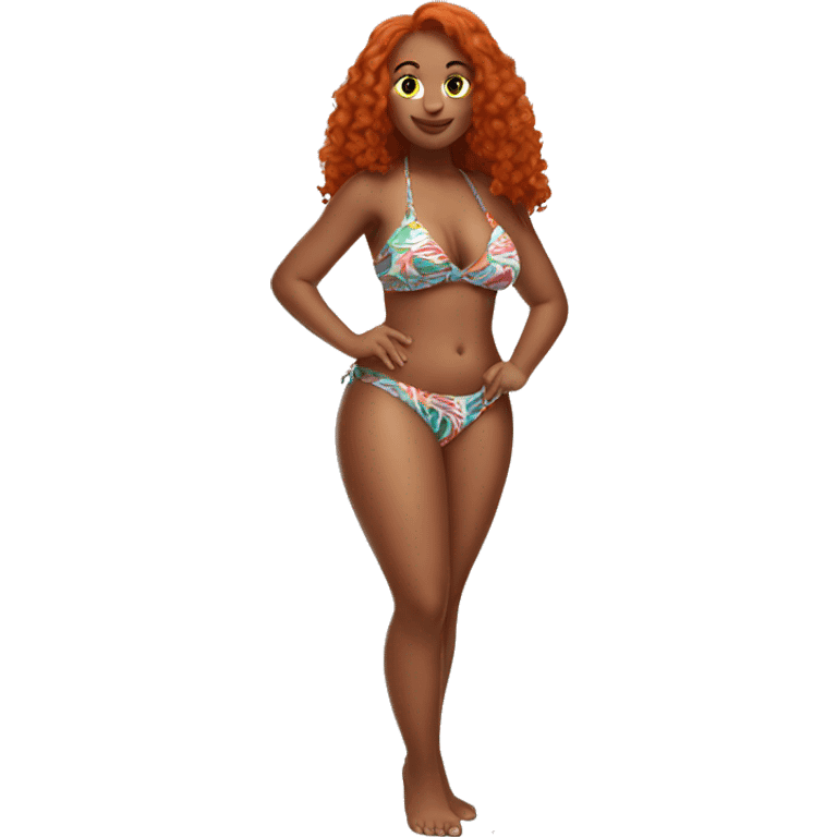 Curvy redhead in tight bikini sfw emoji