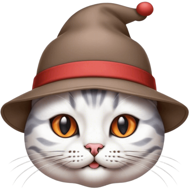 Cat wear a hat emoji