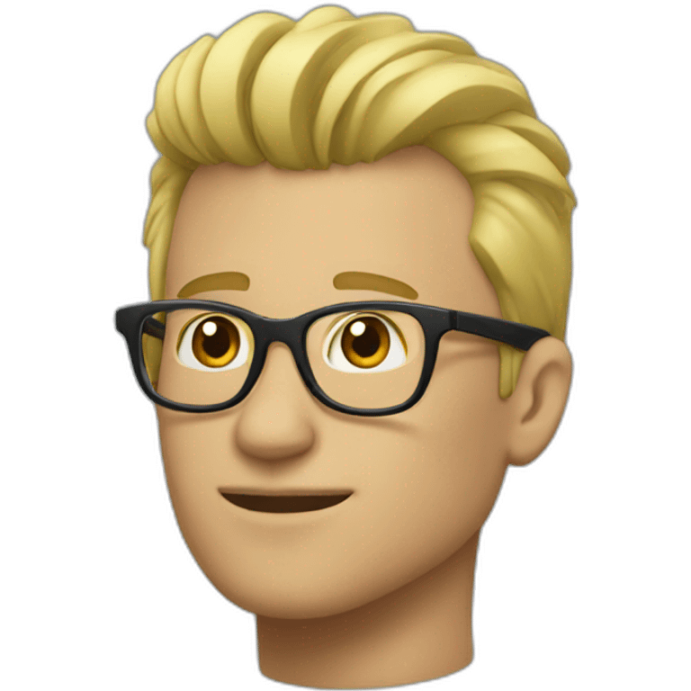 guy with glasses and blonde mohican emoji