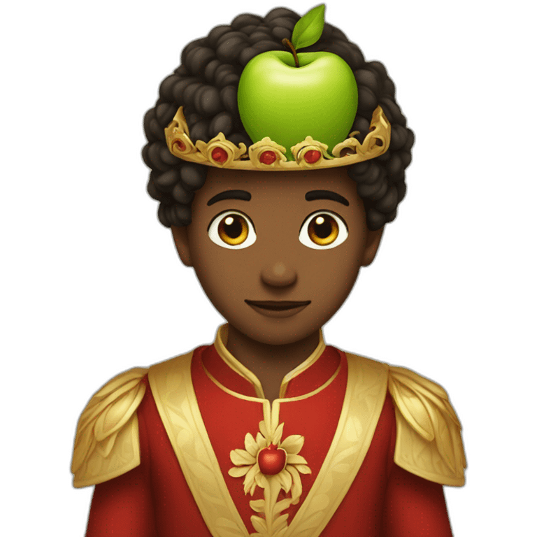 young prince with an apple on his head emoji