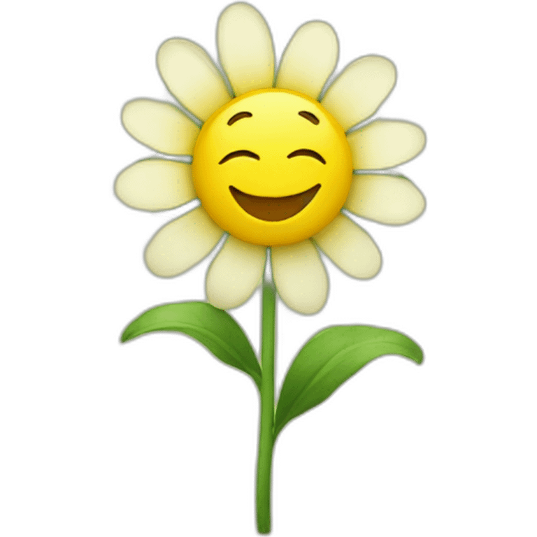 Flower with a smile emoji