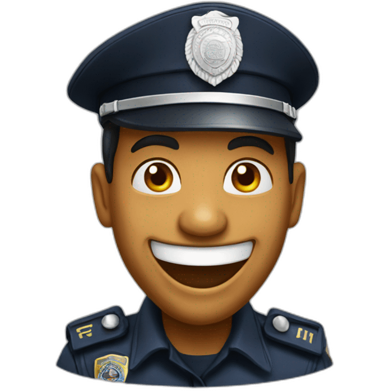 Laughing indian police emoji