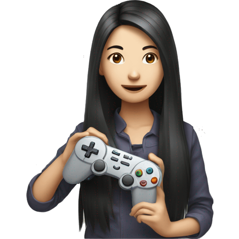 asian-girl-with-long-hair-and-joystick emoji