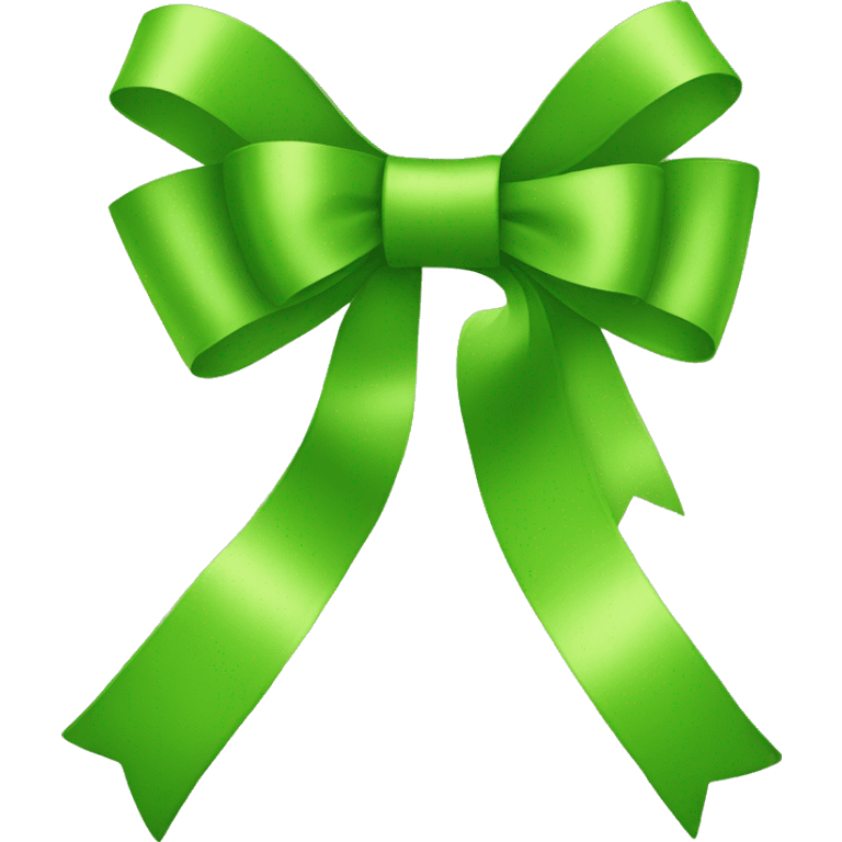 A lime green bow emoji