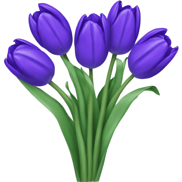 bouquet of purple-blue tulip emoji