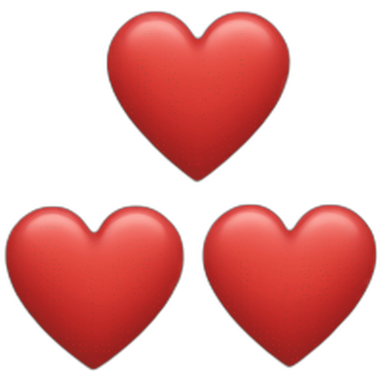 Three hearts emoji