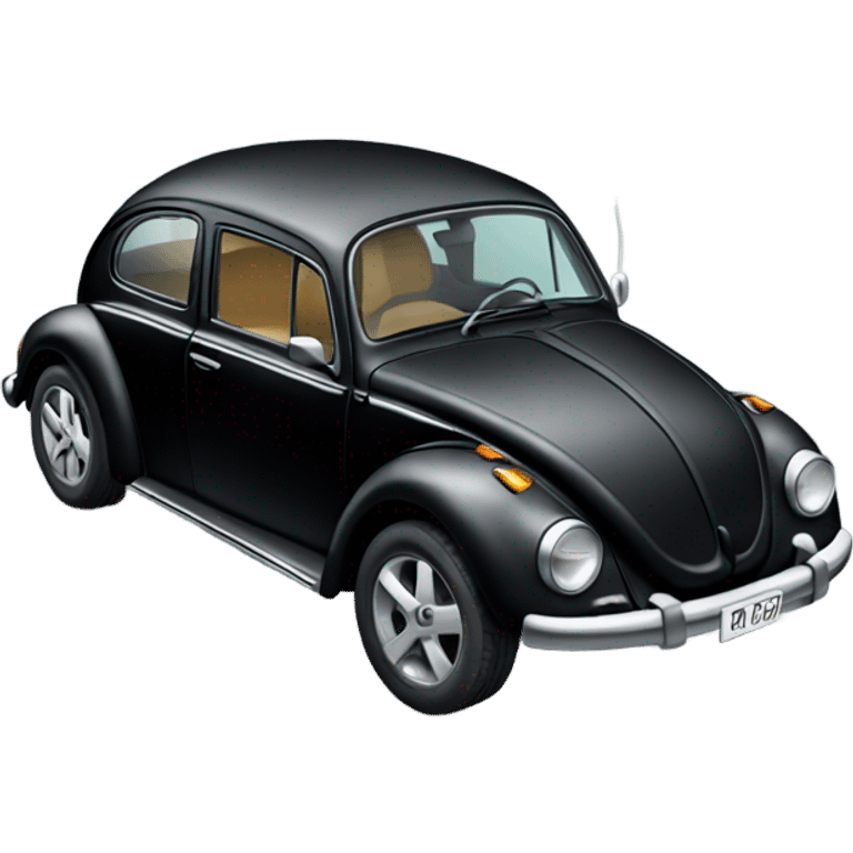 Black car Beetle  emoji