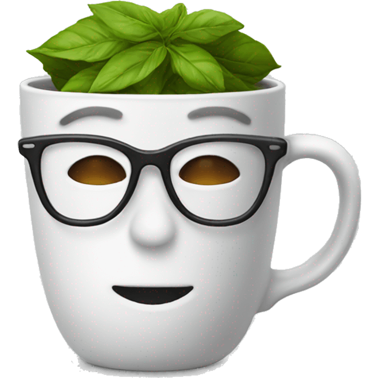 tea with glasses  emoji