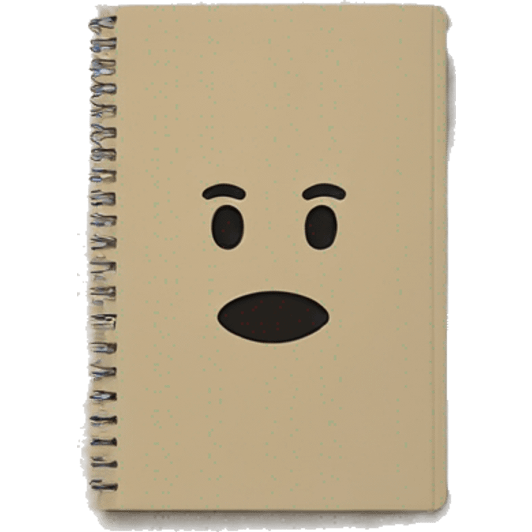 piral notebook, Moleskin, Sand color emoji