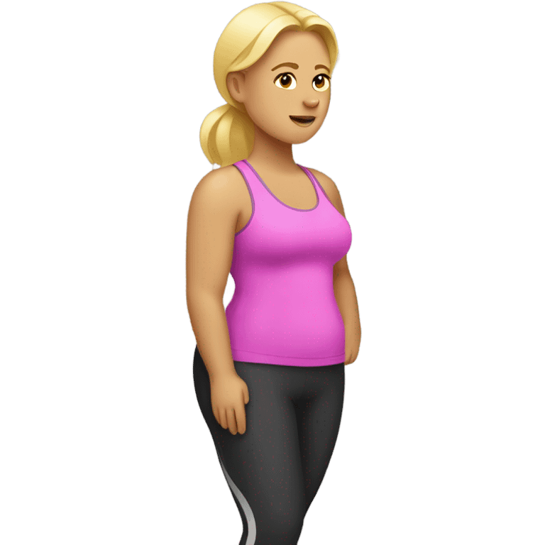 blondie overweight working out emoji