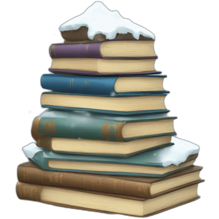 Books mountain snow emoji