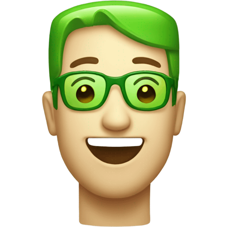 Green battery smile emoji