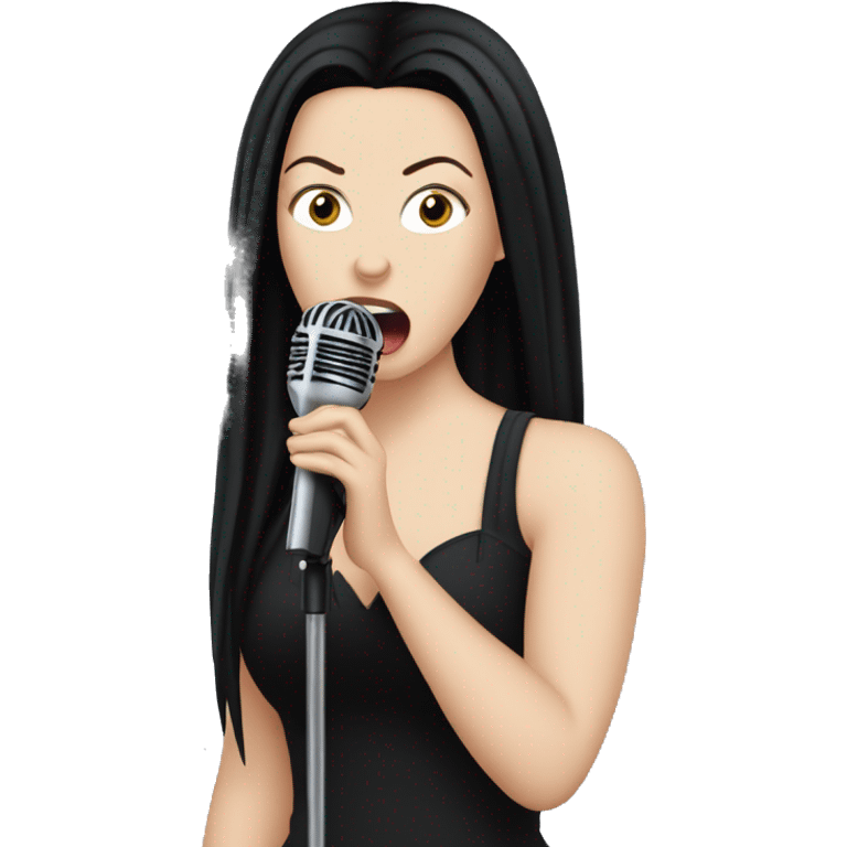 amy lee singing with microphone emoji