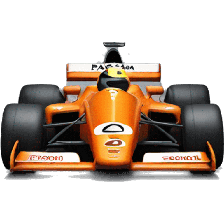  mclaren papaya formula 1 car with number 4 emoji