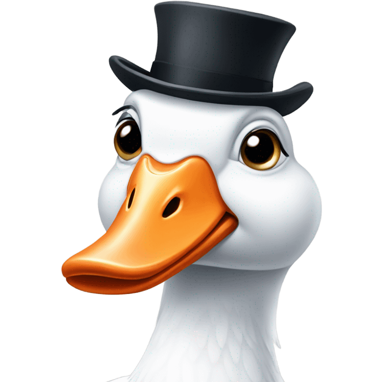 White goose with monocle  emoji