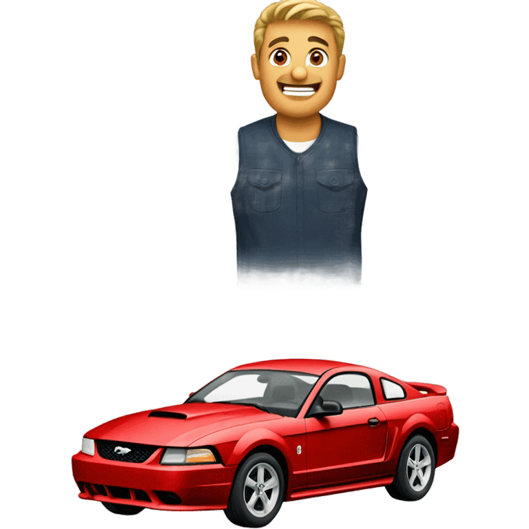 One red 2003 mustang  emoji