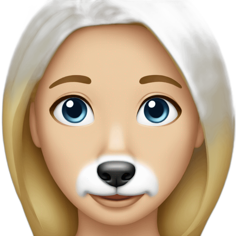 Woman-blond-with-corgi-with-blue-eyes emoji