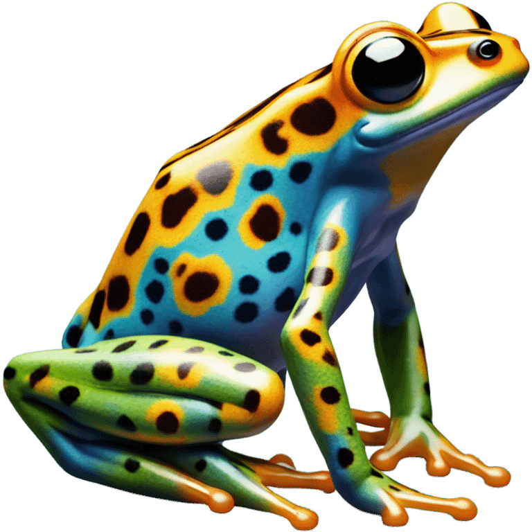 Realistic dart frog emoji