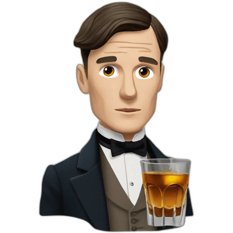 Tommy shelby peaky blinders drinking whisky emoji