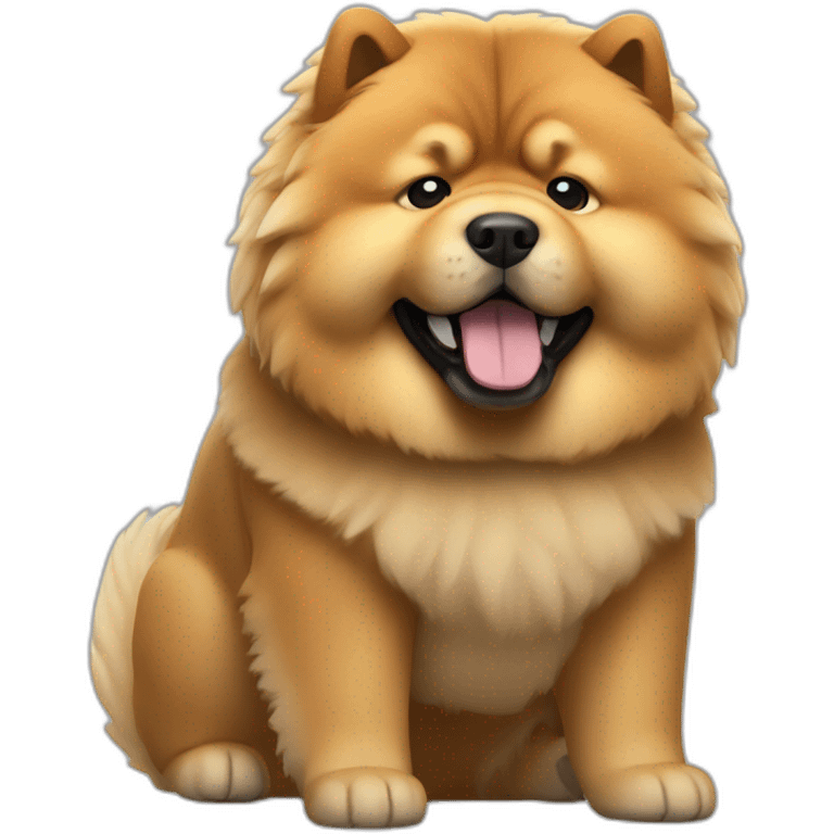 chow chow in a model 3 emoji