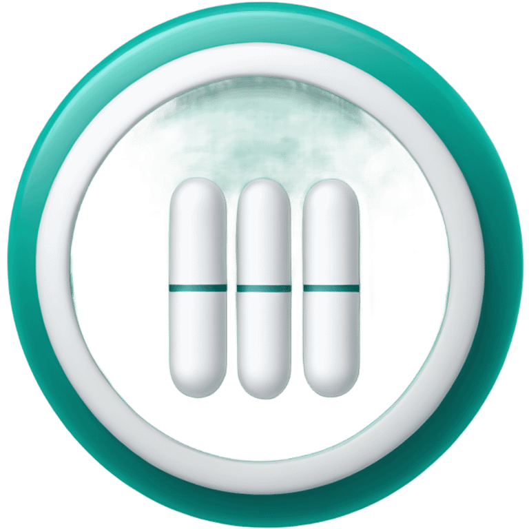 half teal half white medicine capsule emoji