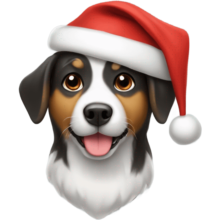 Dog with Santa hat emoji