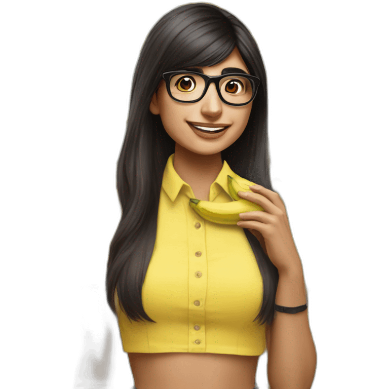 Mia Khalifa qui mange une banane emoji