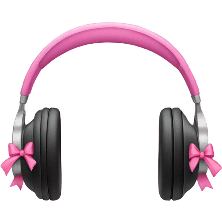 headphones with pink bows emoji