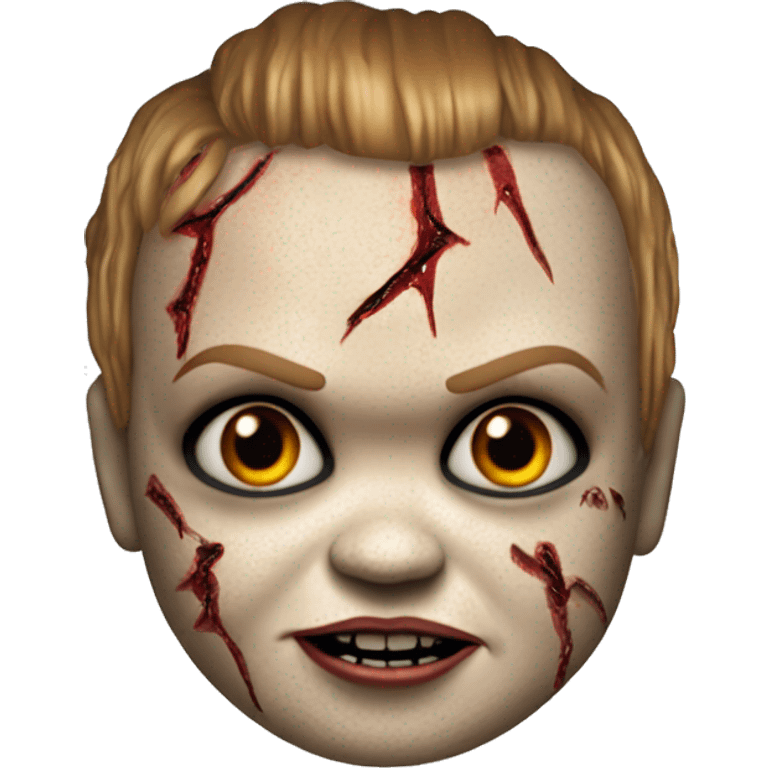 the scarred chucky doll from Bride of Chucky emoji