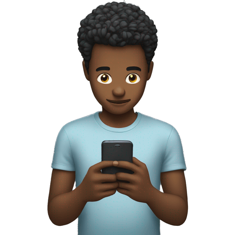 YOUNG MAN WATCHING HIS PHONE emoji