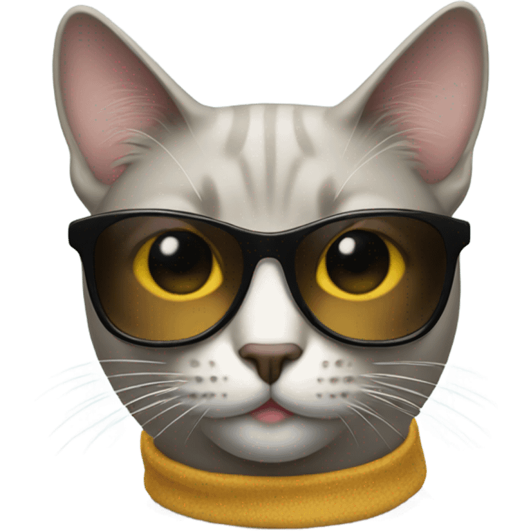 Cat with sunglasses emoji