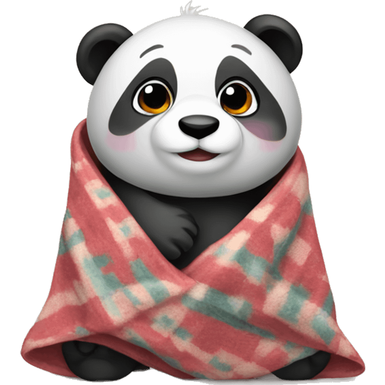 Panda wearing a blanket  emoji