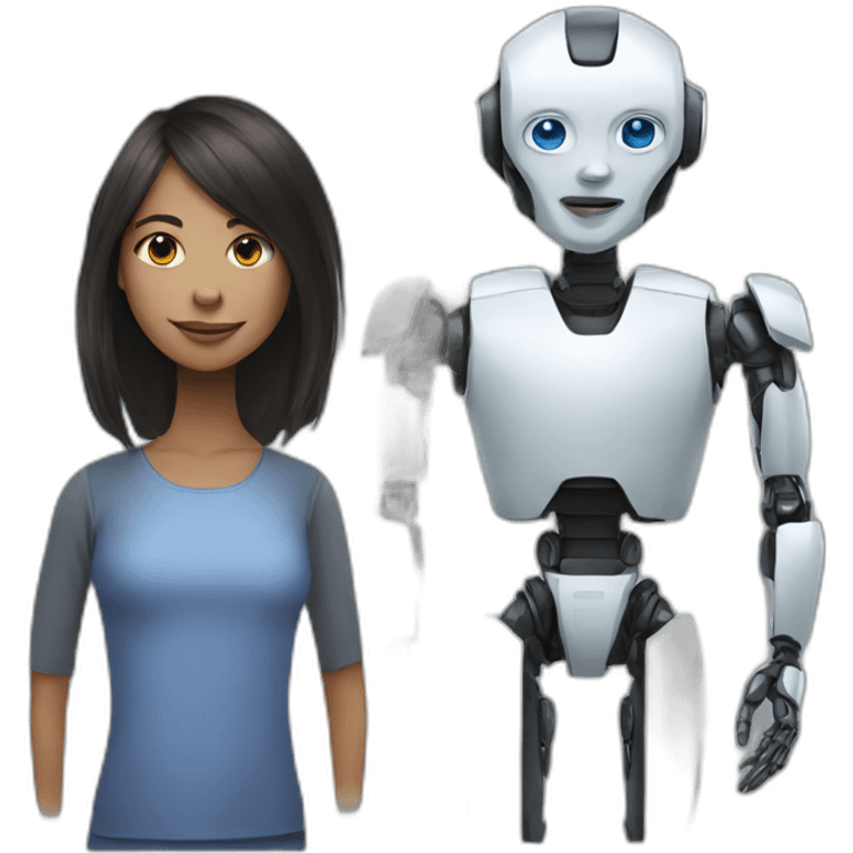 hybrid human and robot emoji