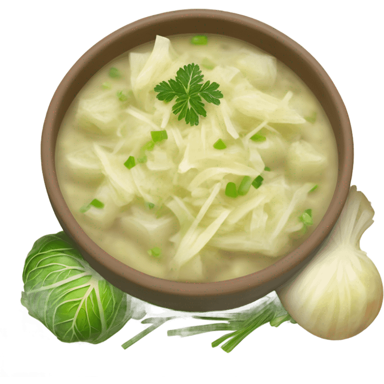 cabbage potato soup with no celery emoji