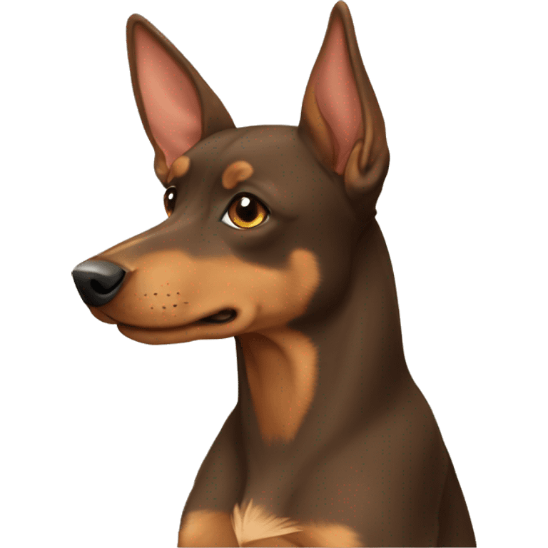 light brown australian kelpie wearing a bow  emoji