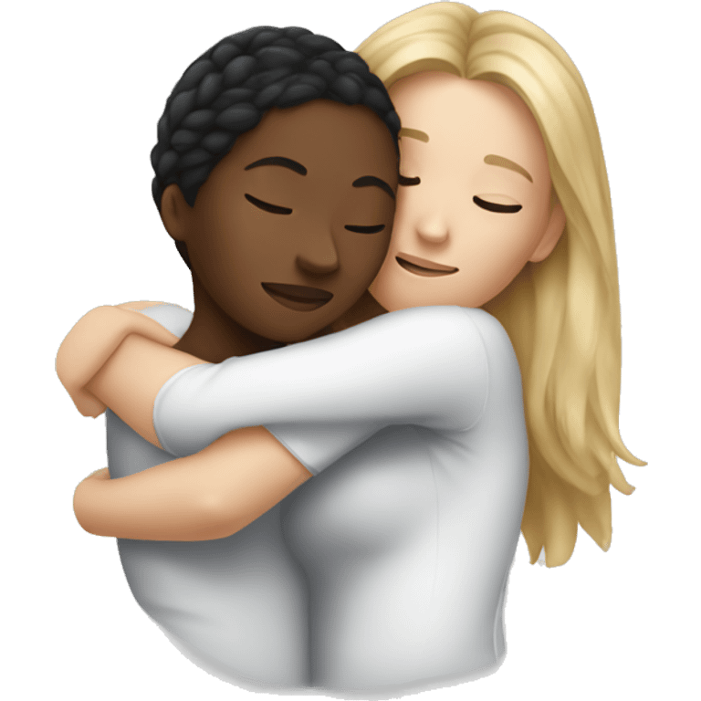 2 white women hugging emoji