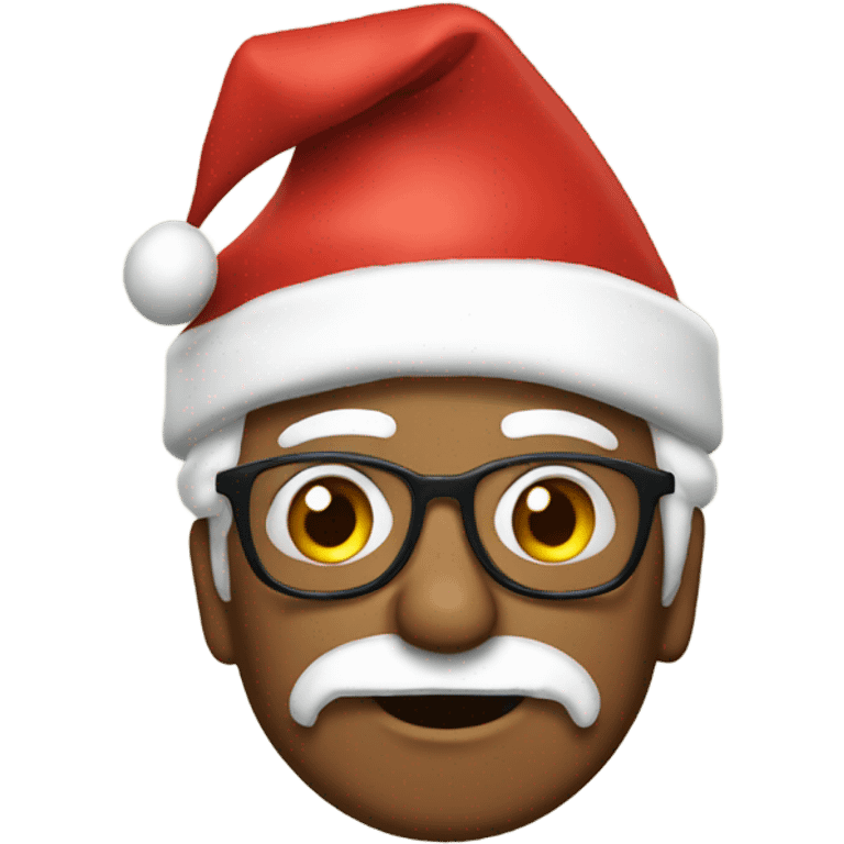 Bernie doodle with a Santa hat emoji