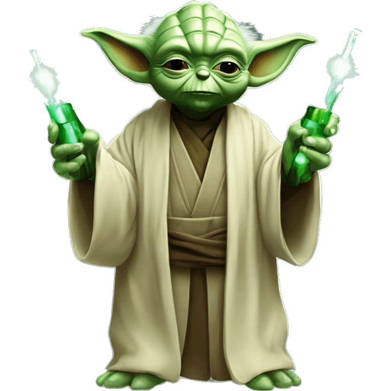 Master Yoda holding a pack or marbalo menthol lights emoji