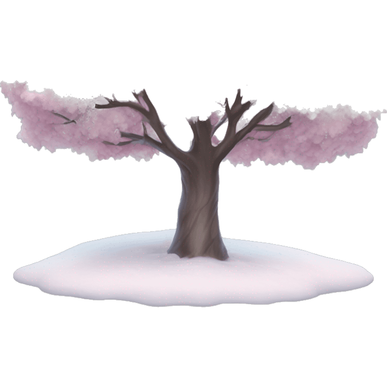 arbol nevado rosa emoji