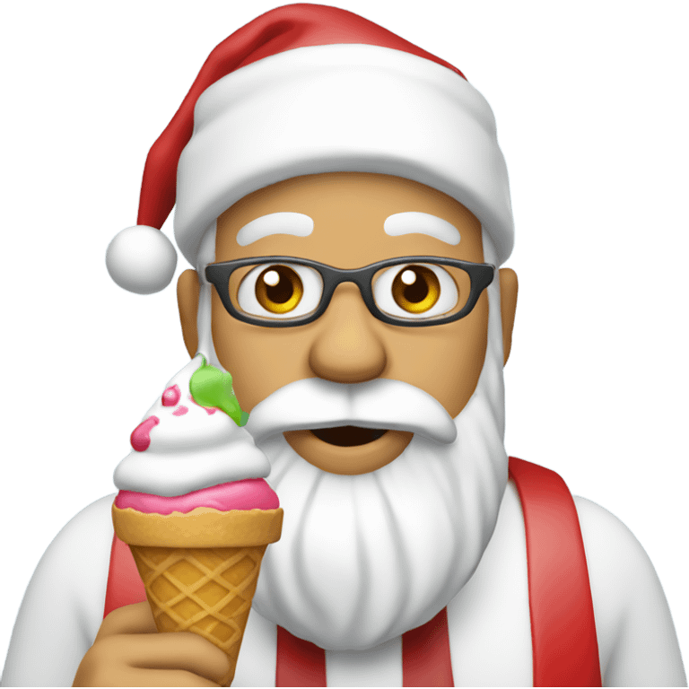 Santa with ice cream  emoji