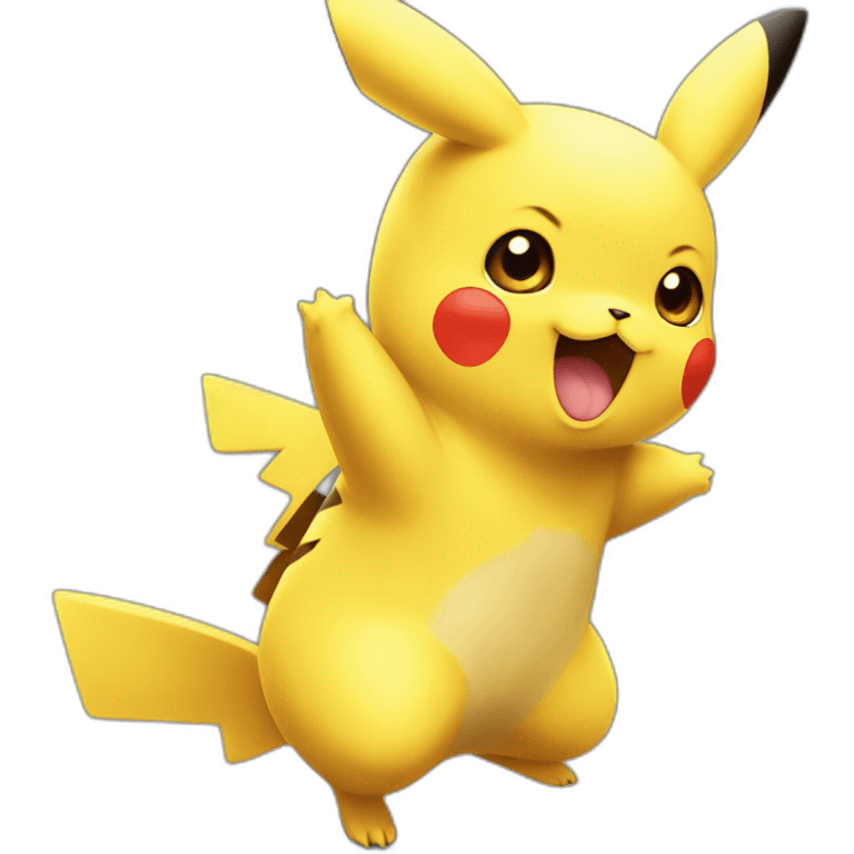 Pikachu qui rigole emoji