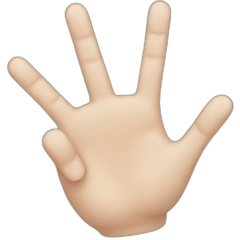 Hand with three fingers emoji