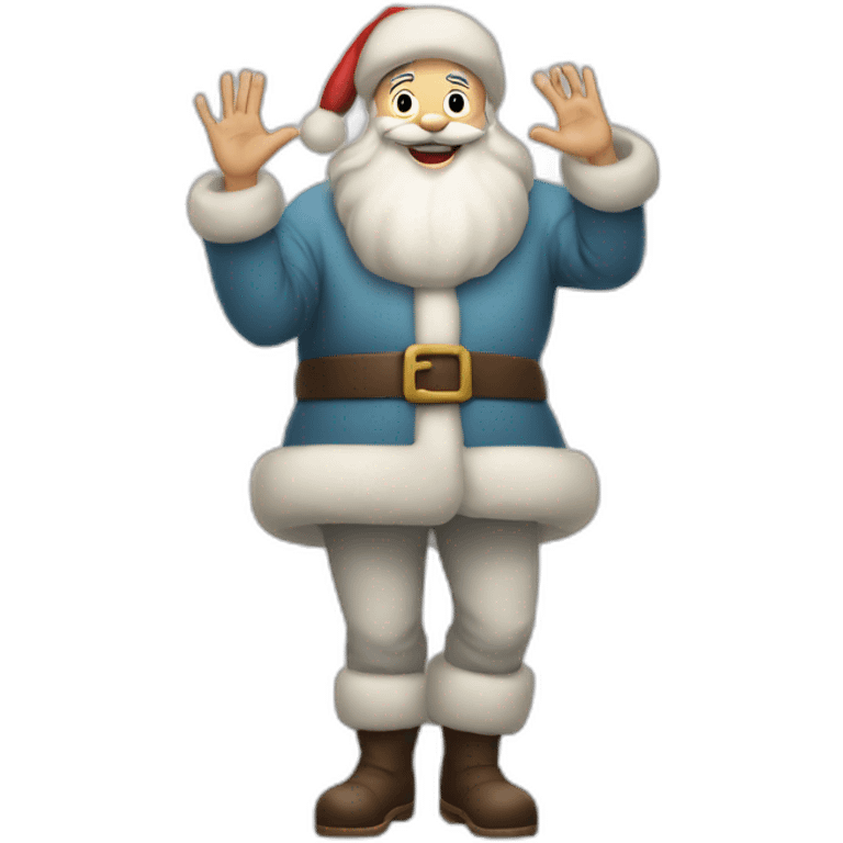 Full height Actively gesturing with hands pale skin Santa Claus emoji